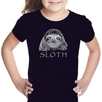 Sloth - Girl's Word Art T-shirt