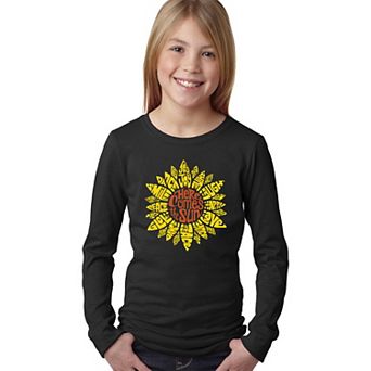 Sunflower - Girl's Word Art Long Sleeve