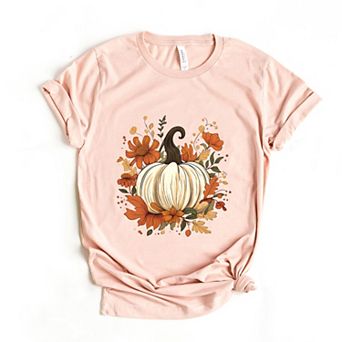 Simply Sage Market Fall Pumpkin Floral Short Sleeve Tee