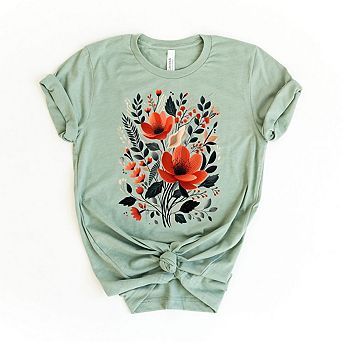Rustic Flowers Short Sleeve Graphic Tee