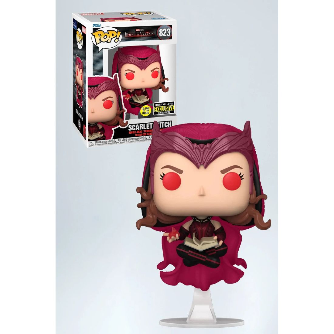 Funko Pop! Marvel WandaVision – Scarlet Witch Glow In The Dark, 9,5 Cm, Inkl. Schutzbox