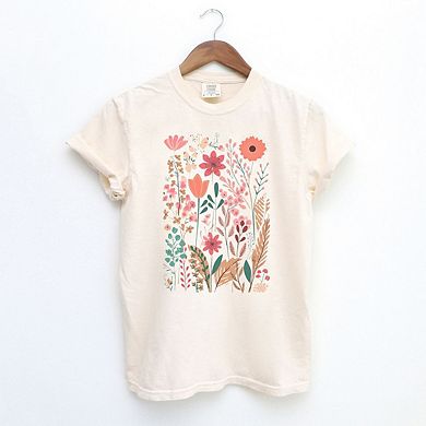 Pastel Wildflowers Garment Dyed Tees