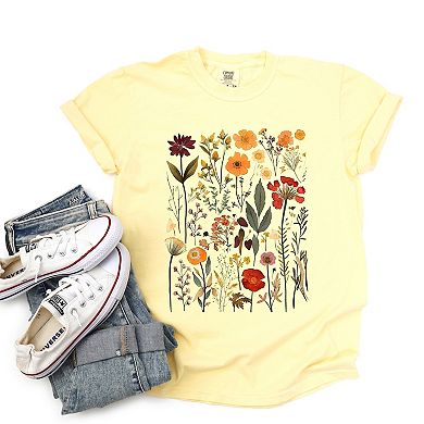 Simply Sage Market Vintage Pressed Flowers Garment Dyed Tee