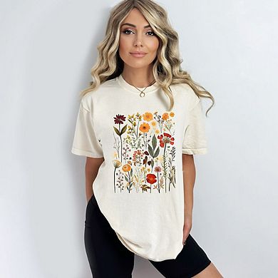 Vintage Pressed Flowers Garment Dyed Tees
