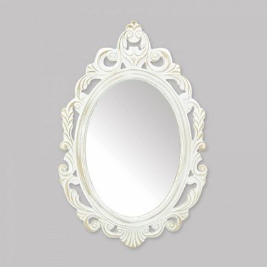 Distressed Vintage-Look Ornate Mirror