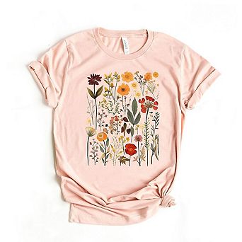 Simply Sage Market Vintage Pressed Flowers Short Sleeve Tee