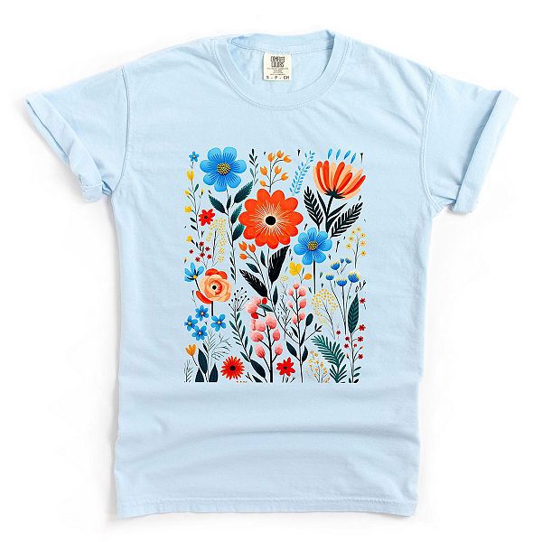 Cottagecore Floral Garment Dyed Tees