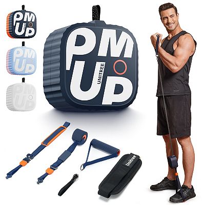UNITREE PUMP Home Fitness Portable Pocket Sized Electric Adjustable Heavy Resistance Band Equipment with 4.4 44 LB of Resistance 6 Training Modes and Smart APP Assistant
