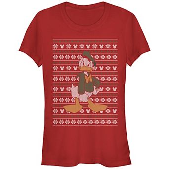 Disney's Donald Duck Juniors' Angry Christmas Sweater Graphic Tee