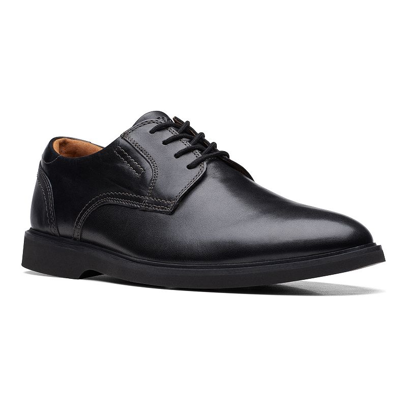 Clarks® Malwood Men's Leather Lace-Up Shoes, Size: 9, Black