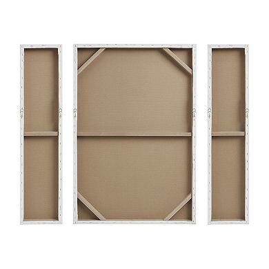 INK+IVY Silver Tone Sand Canvas 3-Piece Set