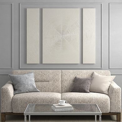 INK+IVY Silver Tone Sand Canvas 3-Piece Set