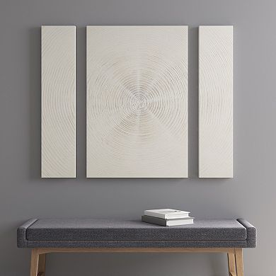 INK+IVY Silver Tone Sand Canvas 3-Piece Set
