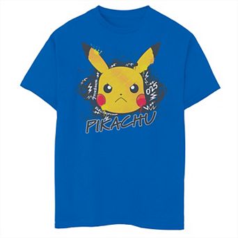 Boys 6-20 Pokemon Pikachu Angry Skate Graffiti Tee