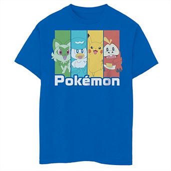 Boys 6-20 Pokemon Scarlet Violet Starters Pikachu Panels Tee