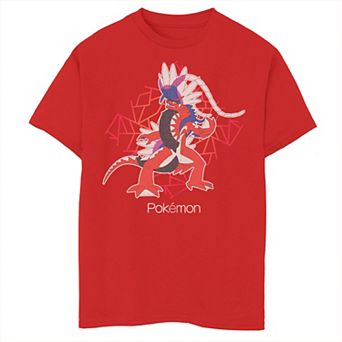 Boy's Pokemon Scarlet Violet Koraidon Squares Portrait Tee