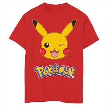 Boys 6-20 Pokemon Pikachu Face Pocket Tee