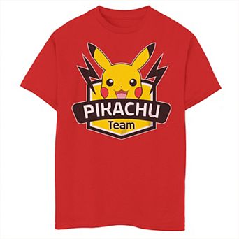 Boy's Pokemon Pikachu Team Lightning Bolts Badge Tee
