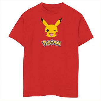Boy's Pokemon Pikachu Face Pocket Tee