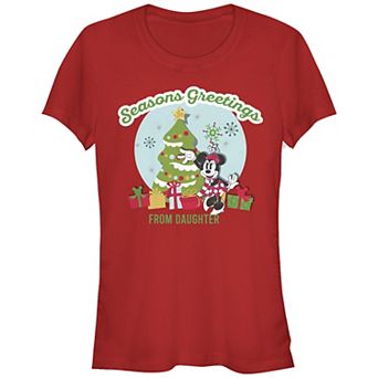 Disney's Minnie Mouse Juniors' Season's Greetings From Daughter Graphic Tee