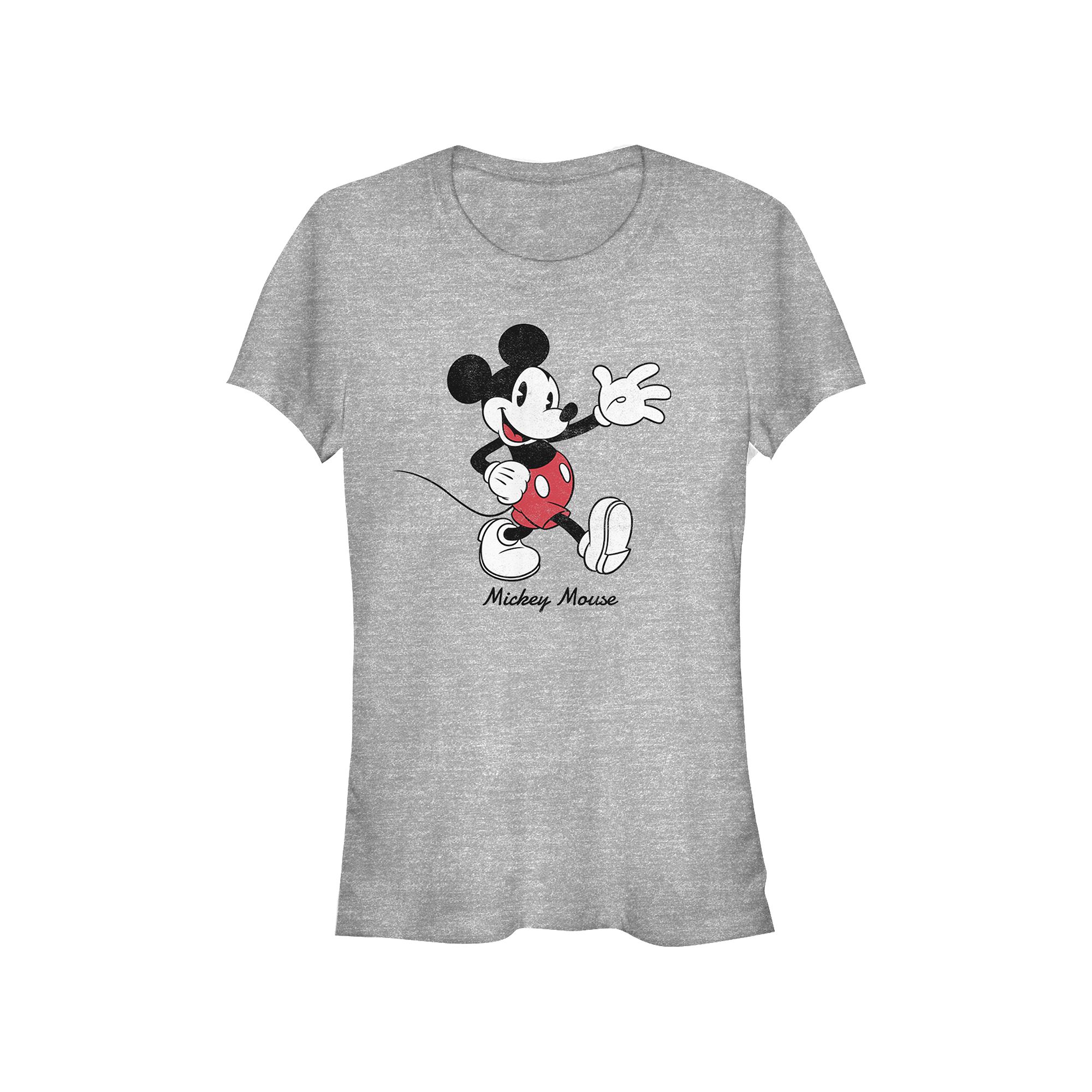 Disneys Mickey Mouse Juniors Waving Hello Graphic Tee, Girls, Size: Smal