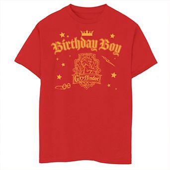 Boys 8-20 Harry Potter And The Sorcerer's Stone Birthday Boy Gryffindor Shield Graphic Tee