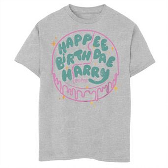 Boys 8-20 Harry Potter And The Deadly Hallows Happee Birthdae Harry Cake Graphic Tee