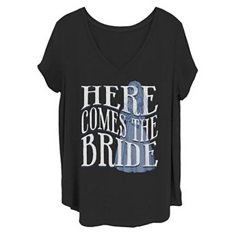 Disney's The Haunted Mansion Women's Here Comes The Bride V-Neck Tee