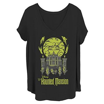 Disney's The Haunted Mansion Women's Singing Busts Madame Leota House V-Neck Tee