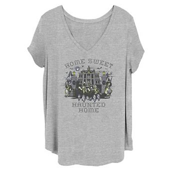 Disney's The Haunted Mansion Women's Sweet Home Characters V-Neck Tee