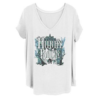 Disney's The Haunted Mansion Women's Hurry Back Gate V-Neck Tee