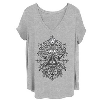 Disney's The Haunted Mansion Women's 1313 Symbols V-Neck Tee