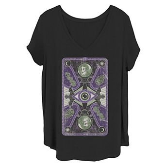 Disney's The Haunted Mansion Women's Madame Leota Tarot Card V-Neck Tee