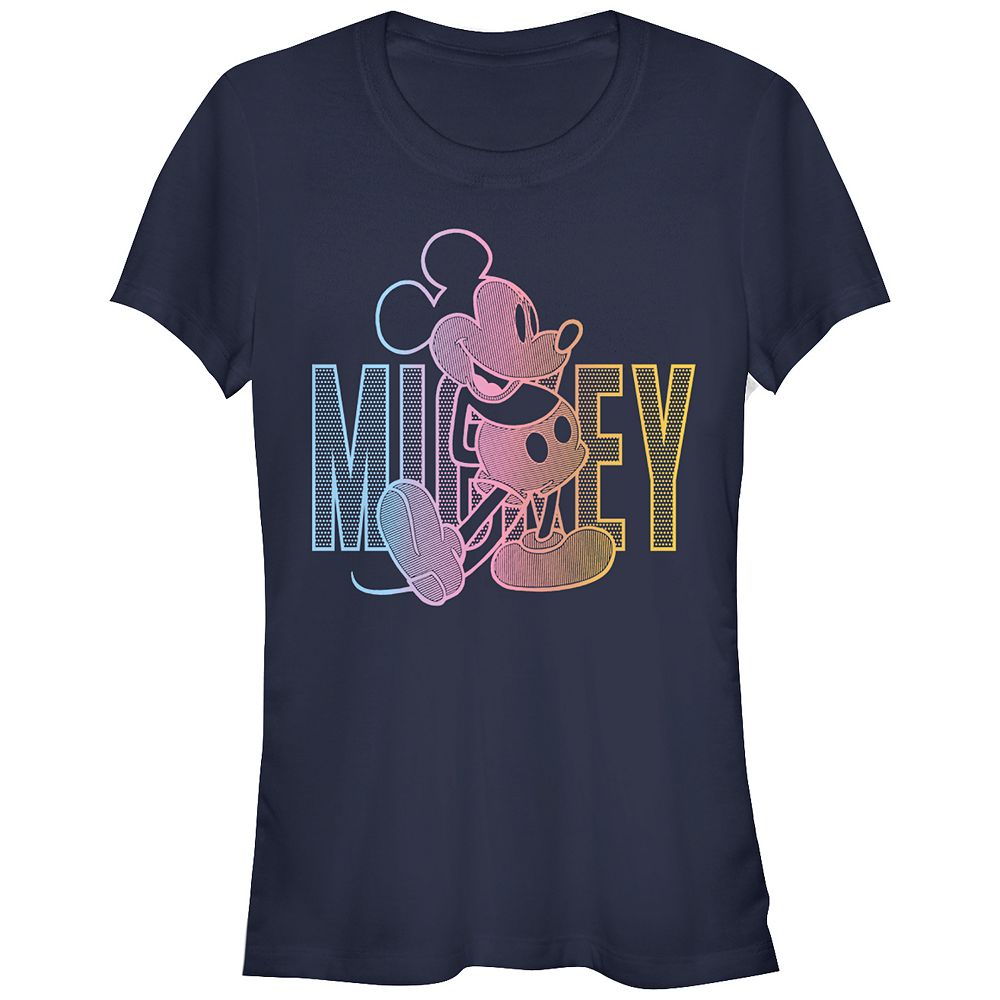 Disney's Mickey Mouse Juniors' Gradient Lines Graphic Tee