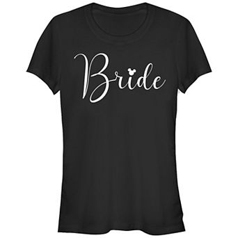 Disney's Mickey Mouse Juniors' Bride Sign Graphic Tee