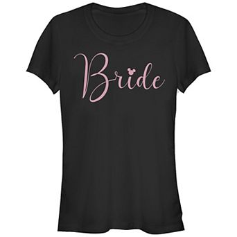 Disney's Mickey Mouse Juniors' Bride Sign Graphic Tee