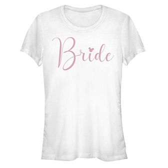 Disney's Mickey Mouse Juniors' Bride Sign Graphic Tee
