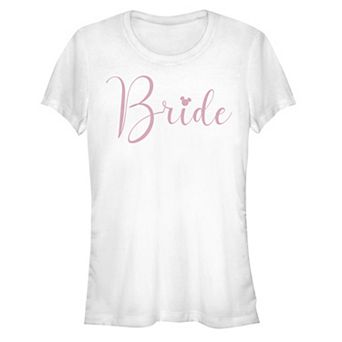 Disney's Mickey Mouse Juniors' Bride Sign Graphic Tee
