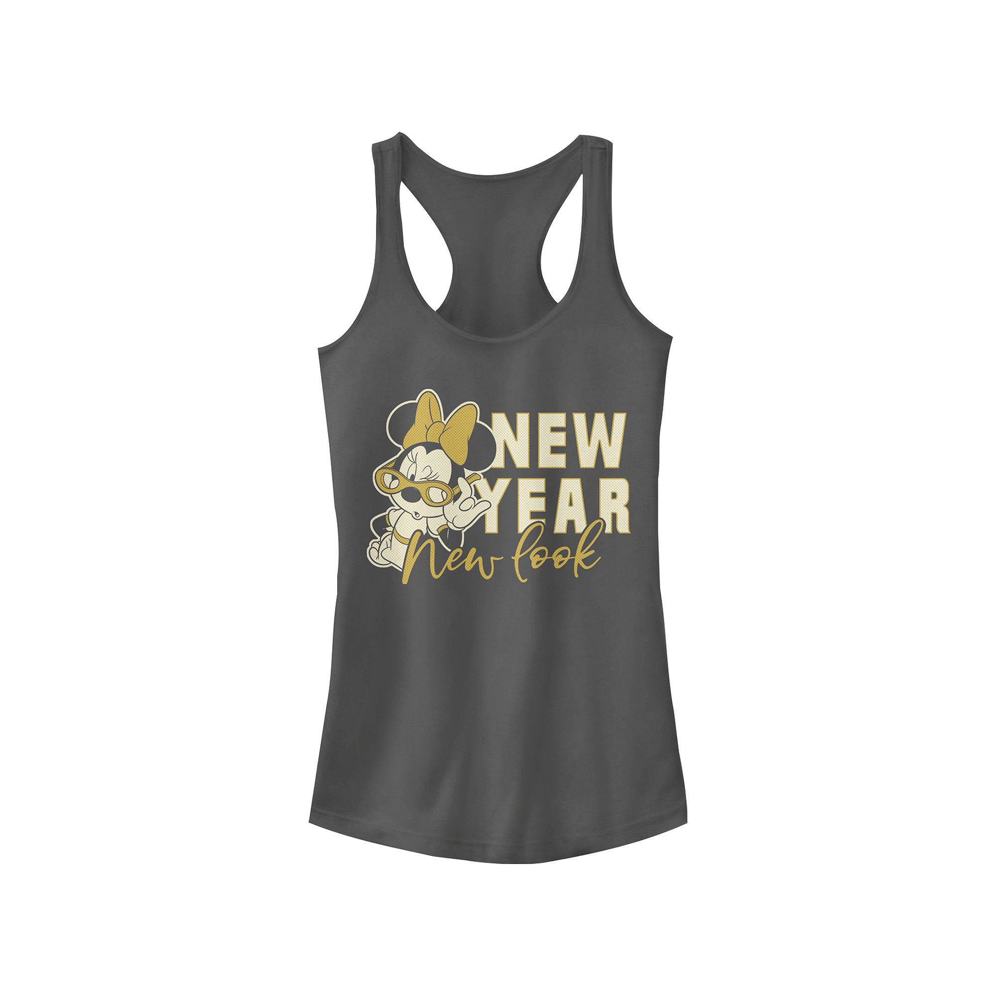 Disneys Minnie Mouse Juniors New Year New Look Racerback Tank Top, Girls