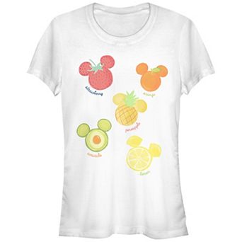 Disney's Mickey Mouse Juniors' Assorted Fruit Graphic Tee