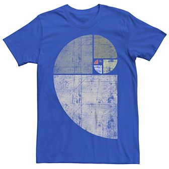 Men's Fibonacci Spiral Distressed Graphic Tee
