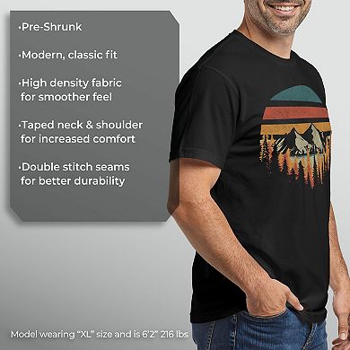 Men's Deeply Wild Forest Mountains Graphic Tee