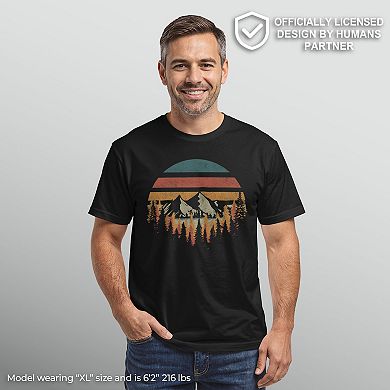 Men's Deeply Wild Forest Mountains Graphic Tee