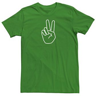 Men's Peace Sign Hand Graphic Tee