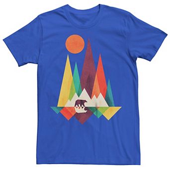 Men's Mountain Bear Abstract Graphic Tee