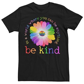 Men's Pride Be Kind Flower Graphic Tee