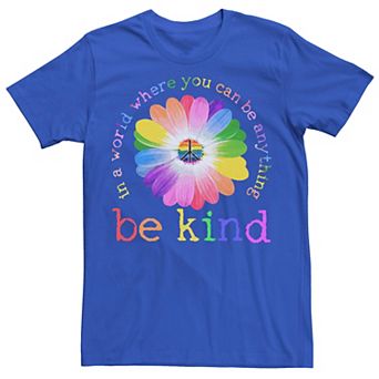 Men's Pride Be Kind Flower Graphic Tee