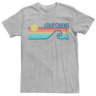 Men's California Retro Sunset Wave Graphic Tee