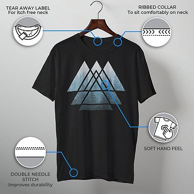 Men's Sacred Geometry Misty Forest Graphic Tee