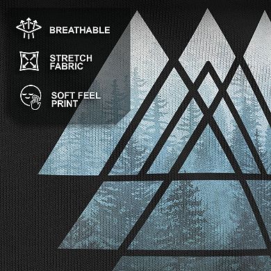 Men's Sacred Geometry Misty Forest Graphic Tee